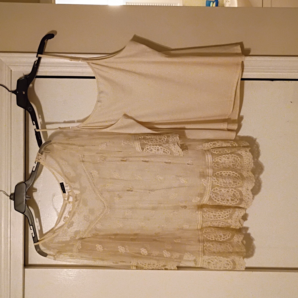 Cream Lace 2 Pc Top